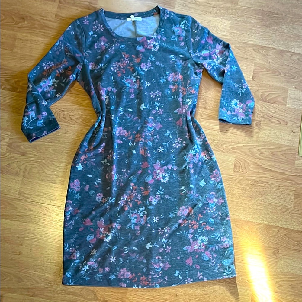 Floral Gray Dress